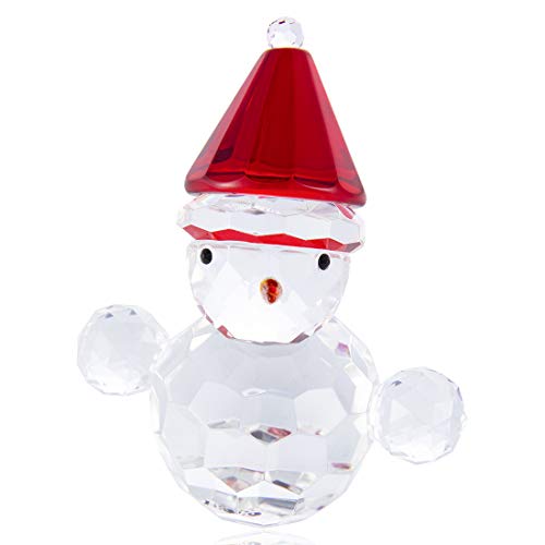 Colgante de Cristal de Muñeco de Nieve, Muñeco de Nieve Transparente Permanente Para árbol de Navidad de Mesa de Ventana
