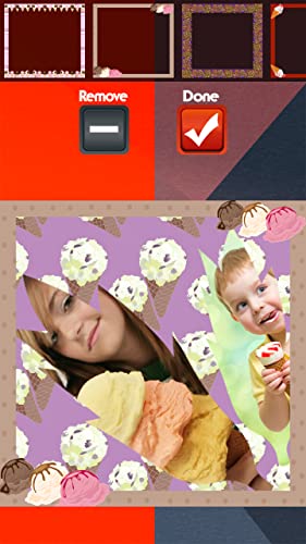 Collage de fotos de helados