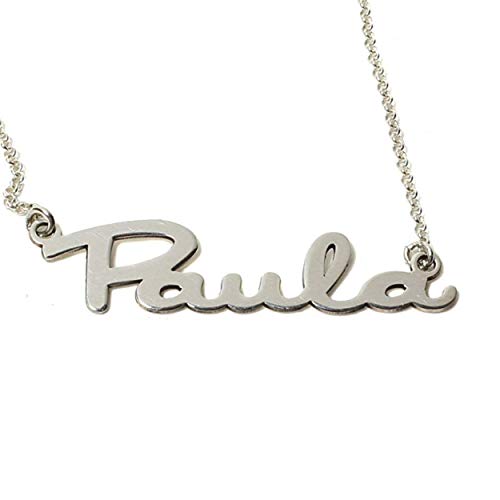 Collar con nombre personalizado en plata de ley 925.-RINCONDELARTESANO.ES