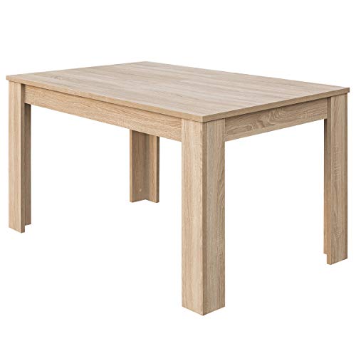 COMIFORT Mesa de Comedor- Mueble Extensible, de Estilo Moderno, Muy Resistente, con Medidas de 140/190 x 90 x 78 cm, Fabricado en Europa, Color Sonoma