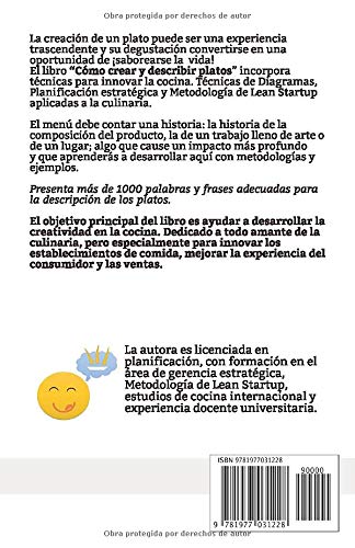 Como crear y describir platos: Estrategias para perfeccionar el arte de cocinar, degustar y vender