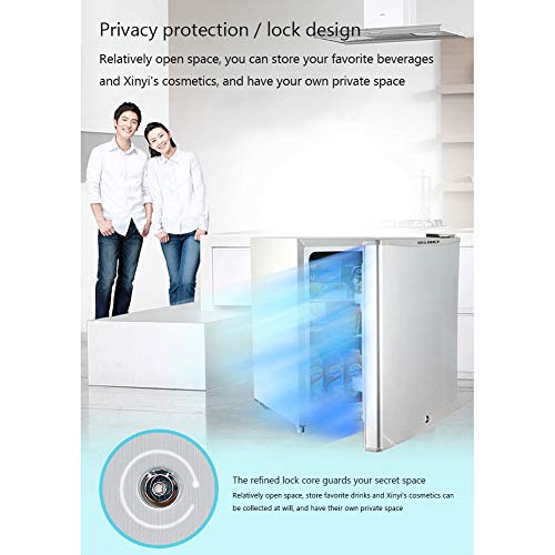 Congelador PequeñO Nevera Mini Frigorificos Refrigerador-Congelador PequeñO De Una Puerta Con Cerradura Y Refrigerador De Bajo Consumo Silenciosa ProteccióN