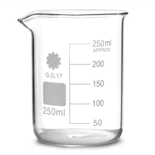 CONJUNTO DE BEAKERS DE MEDICIÓN DE CRISTAL DE 6 200ML