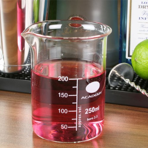 CONJUNTO DE BEAKERS DE MEDICIÓN DE CRISTAL DE 6 200ML