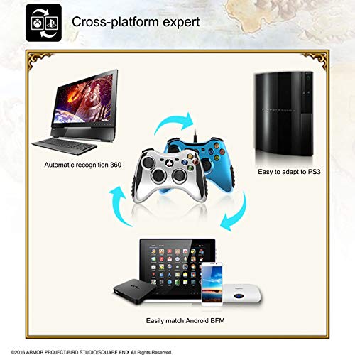 Controlador Con Cable, Tacto Delicado Y Control Potente Diseño Clásico De Botones XBOX Diseño Ergonómico Antideslizante Gamepad, Controlador De Juegos Para PC 360 / BFM / PS3 / Android 4.0 O Superio