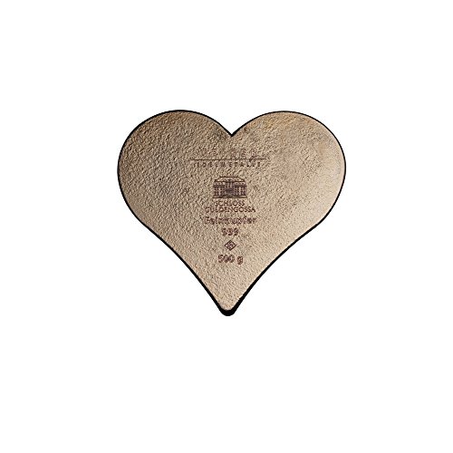 Corazon de cobre pulido de 500g, fabricado en refinería alemana de metales preciosos