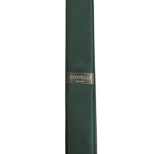 Corbata Jnjstella para hombre, color liso, delgada, 5 cm -  Verde -  talla única