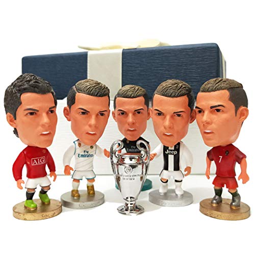 Cradifisho – Jugador de fútbol, Fan del Real Madrid, Ronaldo, exquis Modelo, Liga de Campeones, muñeca de la Liga de campeones, muñeca Modelo, Regalo de cumpleaños, Regalo de noël- (5 + 1)
