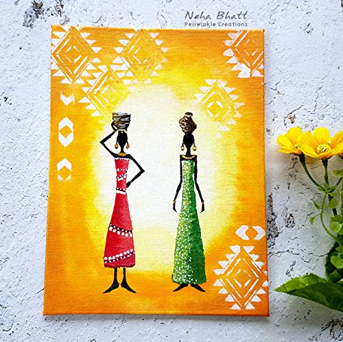 CrafTreat Tribal Potters & Tribal Dancers Stencil 15,2 x 15,2 cm