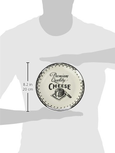 Creative Tops CT de Queso - Juego de 4 Platos de Queso Negro y CRM