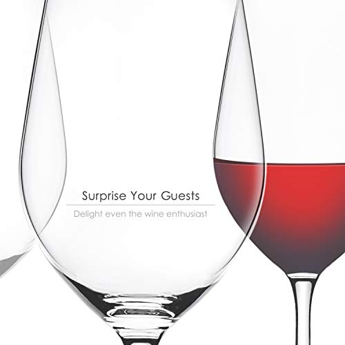 CREST Copas de Vino Tinto, 480 ml, Vaso de Cristal, 8 Unidades