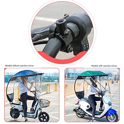 Cubierta sombrilla motocicleta eléctrica universal, cubierta lluvia motocicleta, bicicleta ciclismo eléctrica universal plegable cubierta lluvia sombrilla motocicleta-paraguas toldo batería a prueba