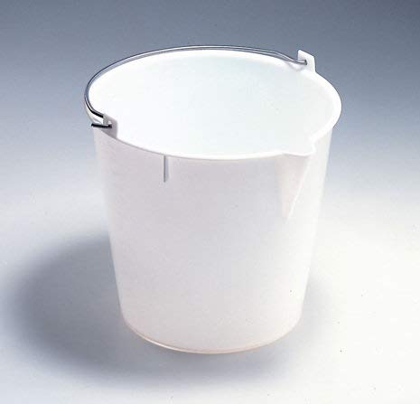 CUBO ALIMENTARIO CON ASAS Y VERTEDOR BLANCO 13 L