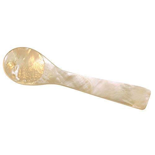 Cuchara de nácar, 10 cm, hecha a mano
