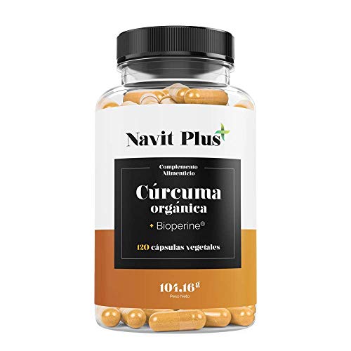 Cúrcuma Orgánica 1490mg con BioPerine®. Suplemento Nº 1 en Cúrcuma. Antioxidante natural. 120 cápsulas vegetales con ingredientes de máxima calidad. Cúrcuma ecológica 100% natural. ISO 9001.