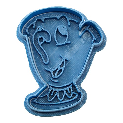 Cuticuter La Bella y la Bestia Pack cortador de galletas, azul. 8x7x1,5cm