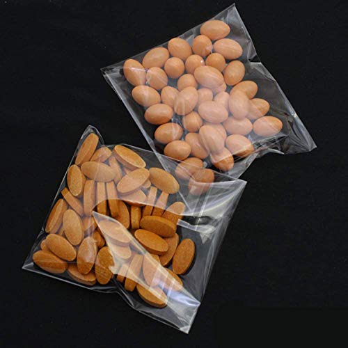 Dancepandas Bolsas de Celofán Transparente 500PCS Bolsitas Caramelos Plástico Celofan Regalos Bolsa de Plástico de Cierre para Caramelo Bombones Regalos (7 * 12cm con Adhesivo)