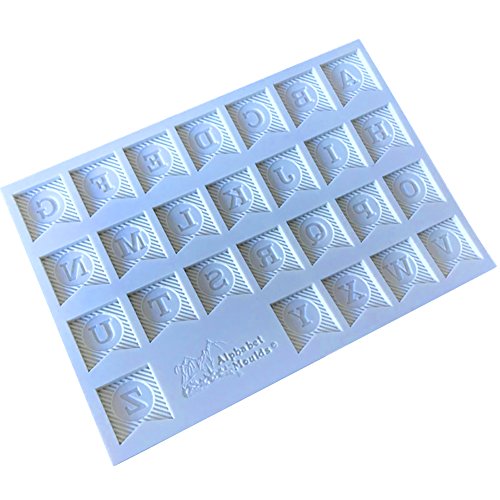 Da.Wa 1Pcs Bunting Letras Molde de Pastel de Silicona Molde 15.5*11*0.8cm Gris