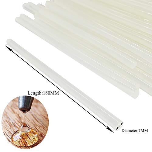 DDSTG Barras de Pegamento Caliente 7x180mm Adhesivo Transparente para Pistola de Pegamento Termofusible de 7mm - Paquete de 110