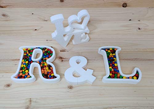 DecoPorex Letra X para Caramelos de 20Cm de Altura y 2Cm de Profundidad en poliestireno