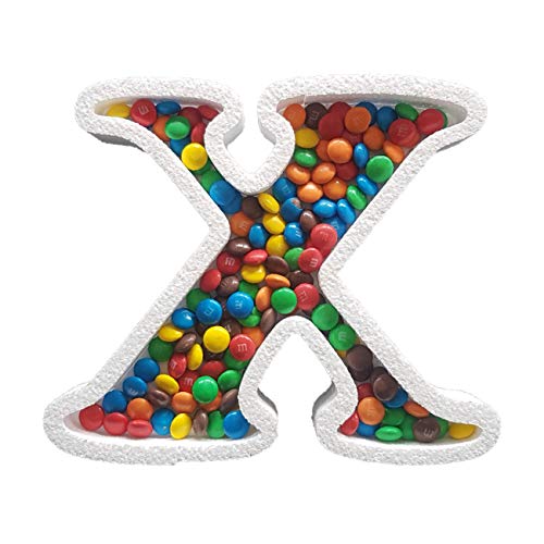 DecoPorex Letra X para Caramelos de 20Cm de Altura y 2Cm de Profundidad en poliestireno