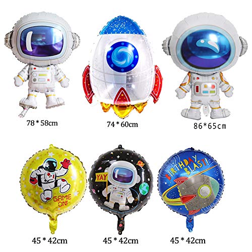 Decoraciones Cumpleaños, Decoraciones de Fiesta temáticas del Espacio Exterior, Globos espaciales de Astronautas Astronauta Globos de Látex Globos