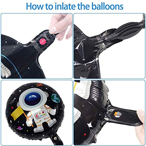 Decoraciones Cumpleaños, Decoraciones de Fiesta temáticas del Espacio Exterior, Globos espaciales de Astronautas Astronauta Globos de Látex Globos