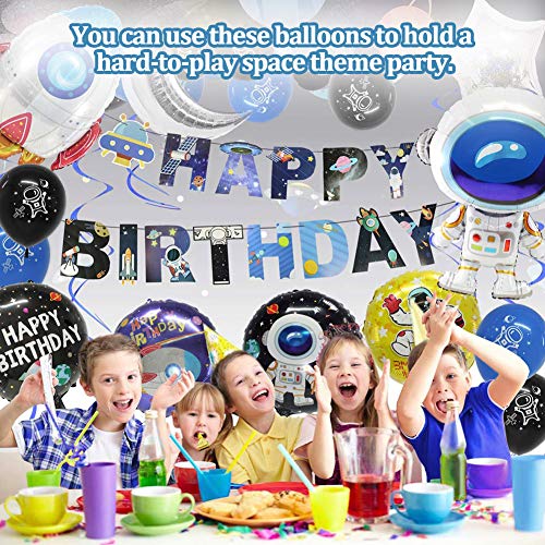 Decoraciones Cumpleaños, Decoraciones de Fiesta temáticas del Espacio Exterior, Globos espaciales de Astronautas Astronauta Globos de Látex Globos