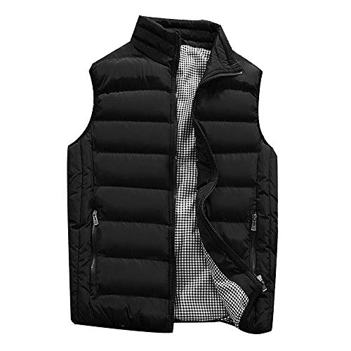 DEELIN Chaleco De Gran TamañO, Los Hombres De OtoñO De Invierno Abrigo De AlgodóN Acolchado Chaleco Caliente con Capucha Gruesa Chaleco Tops Chaqueta Abajo Chaleco De AlgodóN Luz Abajo Chaleco