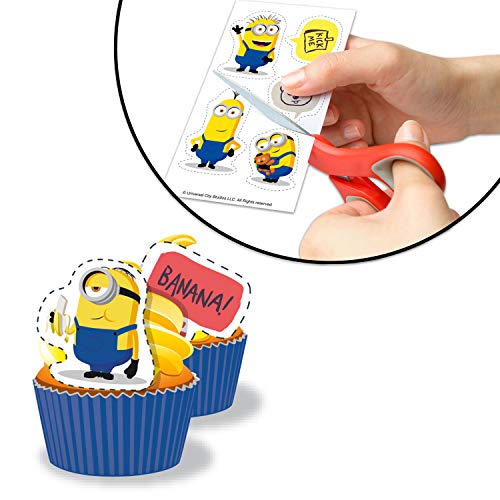 Dekora 231381 - Decoración comestible para tartas y cupcakes, diseño de Minions