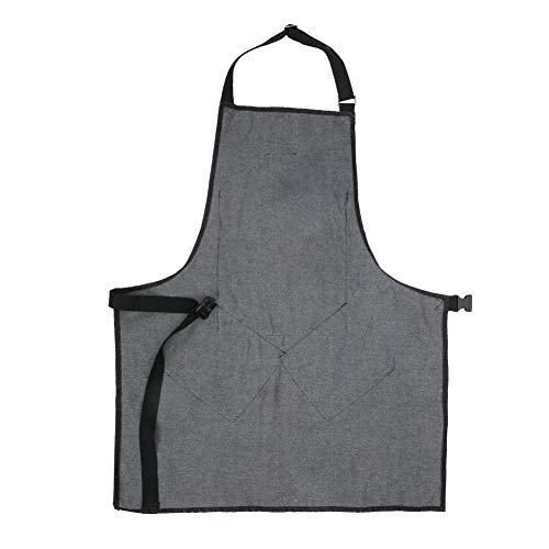 Delantal utilitario de tela vaquera para taller, delantal de tela vaquera resistente, delantal de cocina para barbacoas, jardín y asar HSW-107