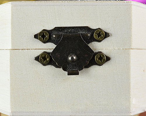 Demarkt Caja de Regalo de Almacenamiento Hexagonal de Madera Navidad Regalos de Cumpleaños y Fiesta Cajas de Regalo Conjunto de Convites para Decorativos 9.2 * 8 * 4.3CM 1PCS