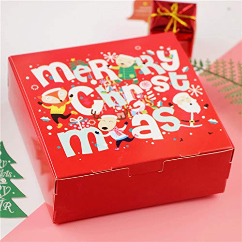 Demarkt Paquete de Regalo Caja de Pastel Navidad Regalos de Cumpleaños y Fiesta Cajas de Regalo Conjunto de Convites para Decorativos 14 * 14 * 5CM 10PCS