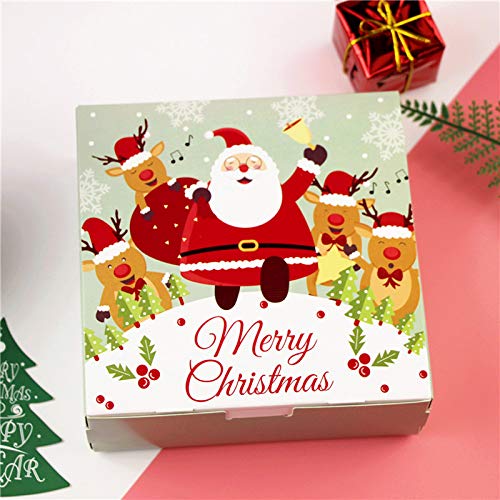 Demarkt Paquete de Regalo Caja de Pastel Navidad Regalos de Cumpleaños y Fiesta Cajas de Regalo Conjunto de Convites para Decorativos 14 * 14 * 5CM 10PCS