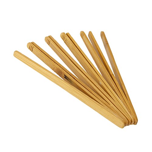 Desconocido 5pcs Pinzas Recta de Madera Bambú Antiestática Herramientas para Micro Paisaje de Jardín