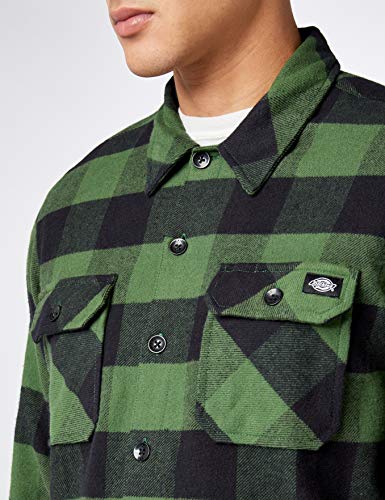Dickies Streetwear Male Shirt Sacramento - Camiseta / Camisa deportivas para hombre, color verde (pine green), talla Small