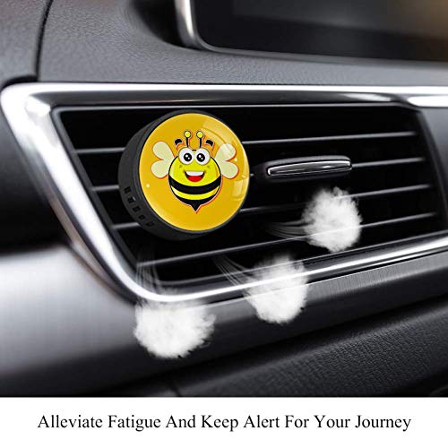 Difusor de aire para coche con diseño de abeja de goma EVA para aromaterapia, difusor de aceites esenciales, fruta de la pasión floral