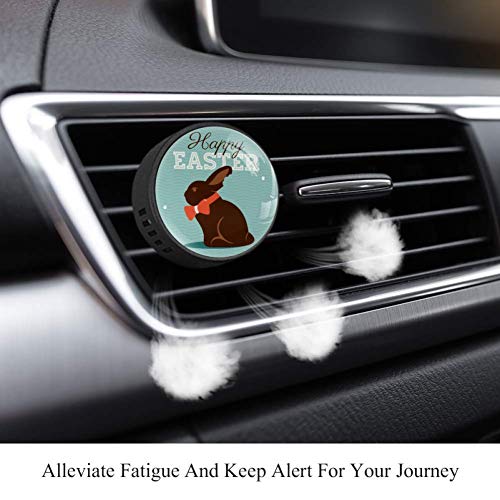 Difusor de Aire para Coche con diseño de Conejo de Pascua, de Goma EVA, difusor de aceites Esenciales de aromaterapia, Fruta de la pasión