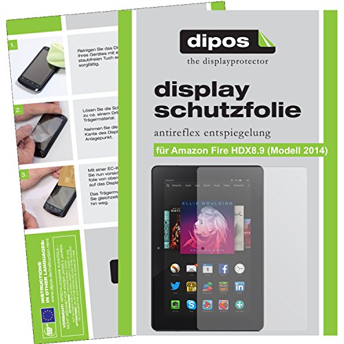 dipos I 2X Protector de Pantalla Mate Compatible con Amazon Fire HDX 8.9 (Modell 2014) pelicula Protectora