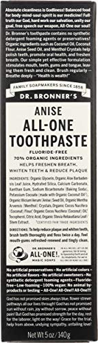 Dr. Bronner's Organic Anise All One Pasta dentífrica, 148 ml