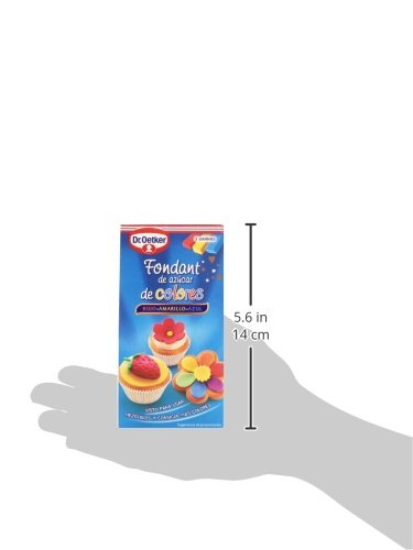 Dr. Oetker - Fondant de azúcar de colores - Rojo, amarillo y azul - 300 g
