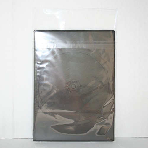 Dragon Trading® 100 fundas resistentes de 25 micras para estuche DVD de 14 mm, resellables