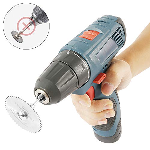 Dremel - Juego de 41 hojas de sierra circulares de metal, disco de corte de diamante, minihoja de sierra HSS, hoja de sierra de resina con 5 mandriles para madera, cristal, plástico, piedra y metal