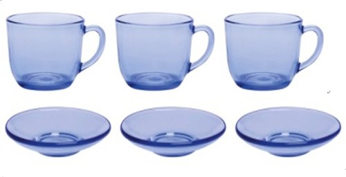 Duralex 暂无 Estuche 6 tazas 18 cl con plato, Cristal