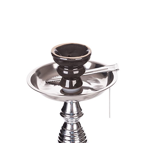 DXP Shisha Hookah 53 cm 2 Manguera Cachimba Narguile agua tubo vidrio fumar negro JYH01