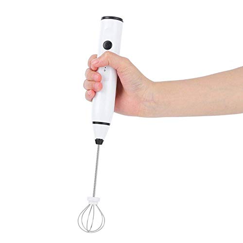 DYFAR Espumador de Leche eléctrico de 3 velocidades, espumador de Leche Recargable USB, batidora de café eléctrica, batidor de Huevos de Mano, batidor eléctrico (Rosa)