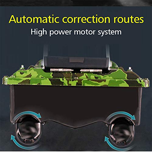 DYJD 500M Remoto de Cebo Vivo Barco de Juguete Motor Doble Fish Detector Reflector Fijo Cruise Velocidad de la Nave de Cebo para Enviar bichero del Barco de Pesca, Negro