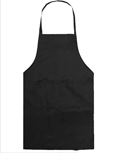 Eastery Comercio Unisex Delantales Niños Azul Artesanía Delantal Niños Pintura Arte Estilo Simple para Niños Cocina Smock School Paint 55 * 52Cm (Color : Schwarz 6, Size : Size)