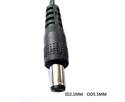 Easyday Fuente de alimentación de conmutación Universal de 5,5mm x 2,1mm Enchufe de la UE 5V 2A Adaptador de Fuente de Alimentación (Negro)