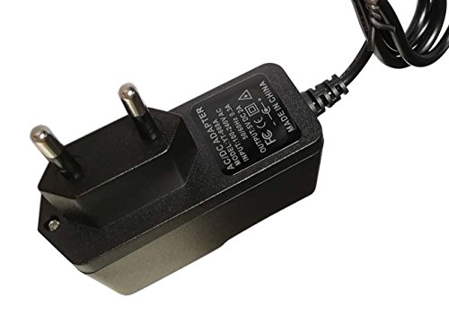 Easyday Fuente de alimentación de conmutación Universal de 5,5mm x 2,1mm Enchufe de la UE 5V 2A Adaptador de Fuente de Alimentación (Negro)